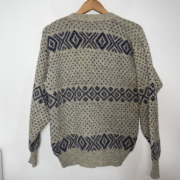 Vintage American Eagle Outfitters Cardigan Nordic Design Men’s Size L Wool Nylon - Picture 7 of 15